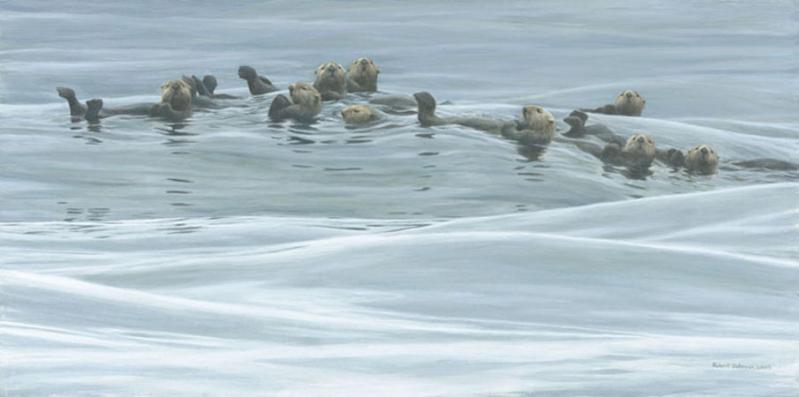 Robert Bateman Raft of Otters