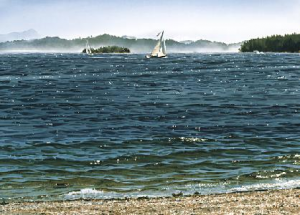 Sailboats off Beddis Beach