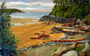 Stepping on to Mackenzie Beach Stepping on to Mackenzie Beach
