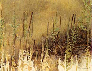 Goldfinch With Mullein