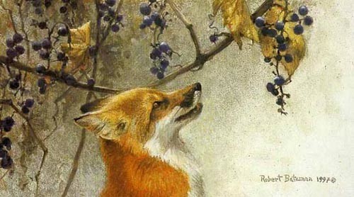 Robert Bateman Fox and Grapes
