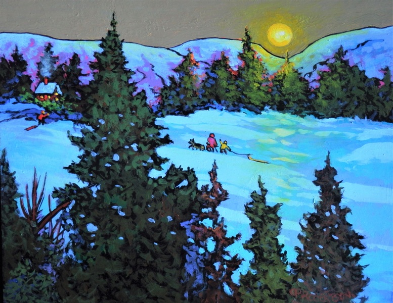 Catherine Robertson Sundown Sleigh Riding