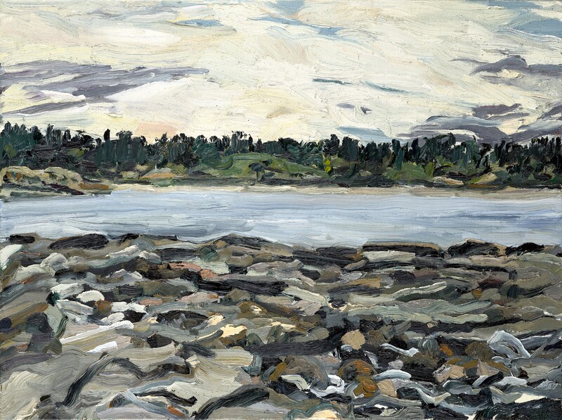 Josephine Fletcher Looking to Tribune Bay from Dunlop Point Hornby Island