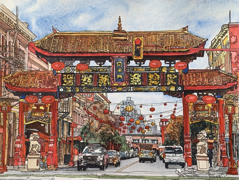 Victoria Heryet Gate of Harmonious Interest in Chinatown