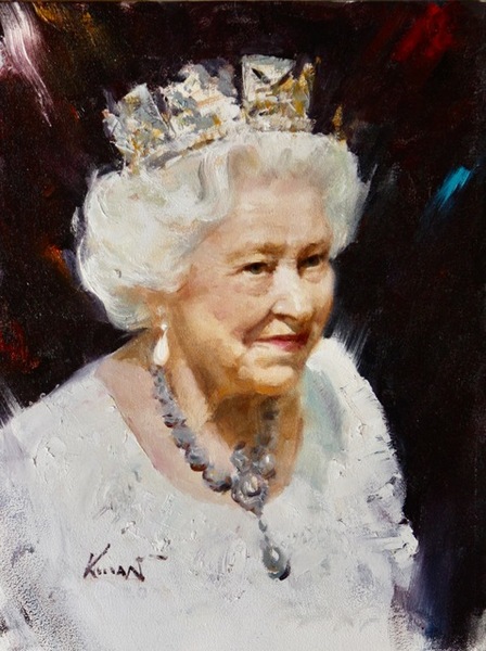 Portrait of the Queen by Clement Kwan