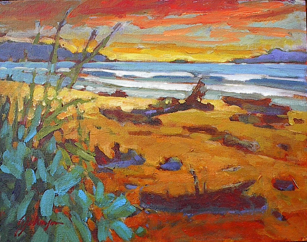 Bamfield Beach Sunset by Gail Johnson