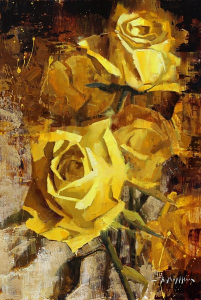 Golden Roses by Jerry Markham