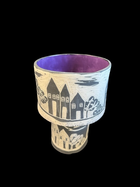 Judy z Jones Purple and Black Planter