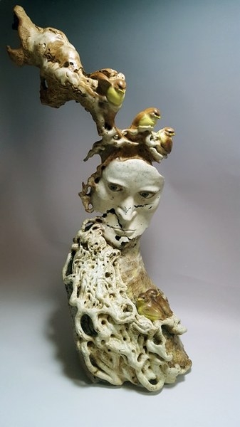 Lynn (Lindsay) z Branson Abstract Study - Man and Bird