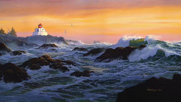 Mark z Hobson Amphitrite Lighthouse - January Sunset