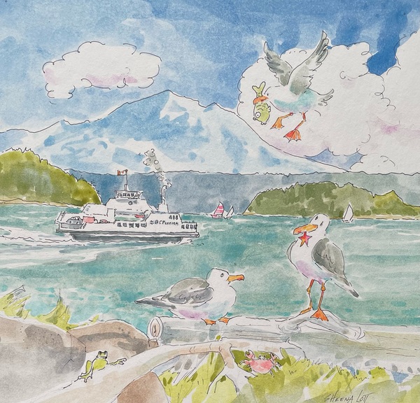 Gulf Island, Sidney by the Seagulls Series by Sheena Lott