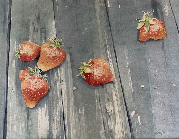 Strawberry Still Life by Sheena Lott