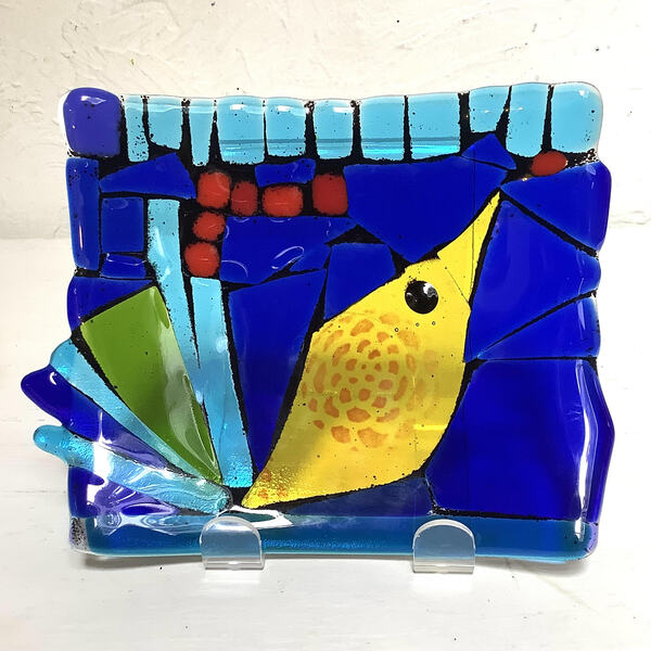 Tammy z Hudgeon Small Plate with Yellow Bird